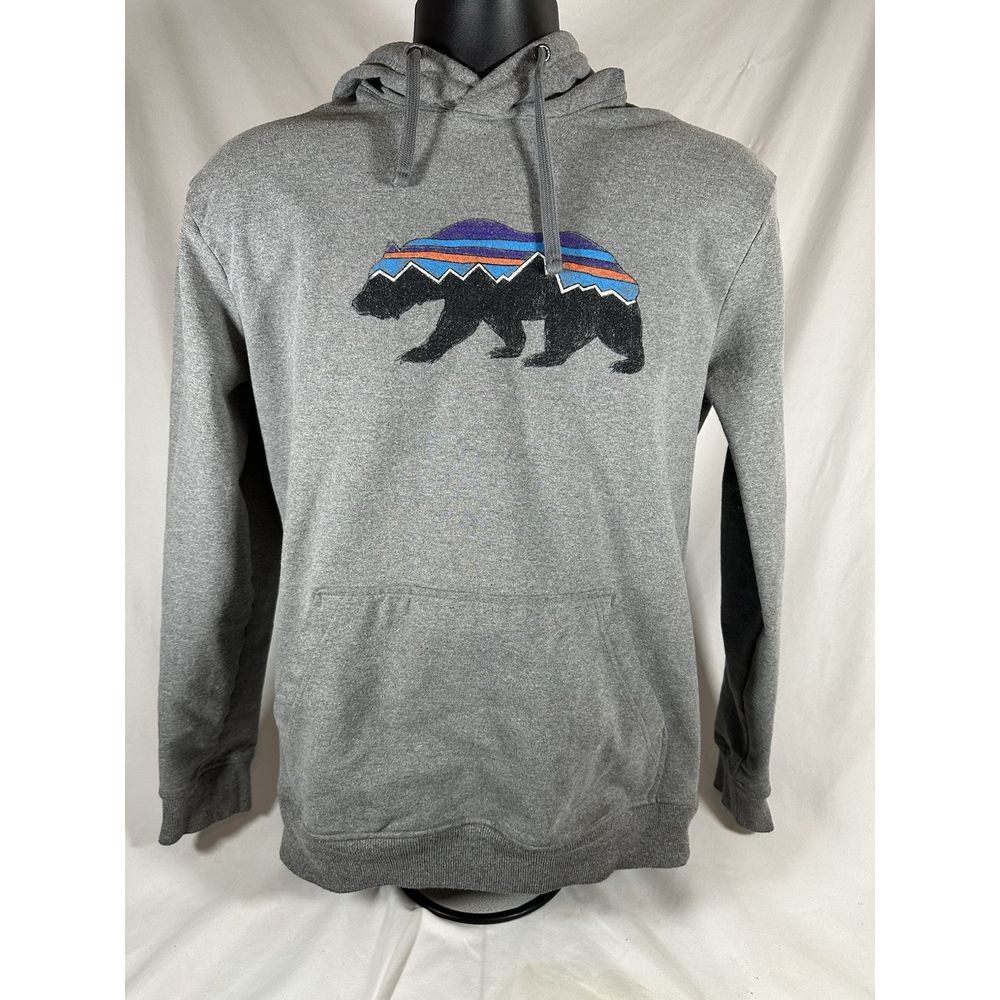 Patagonia‎ Men's Fitz Roy Bear Uprisal Hoody Gravel Heather Gray Size M